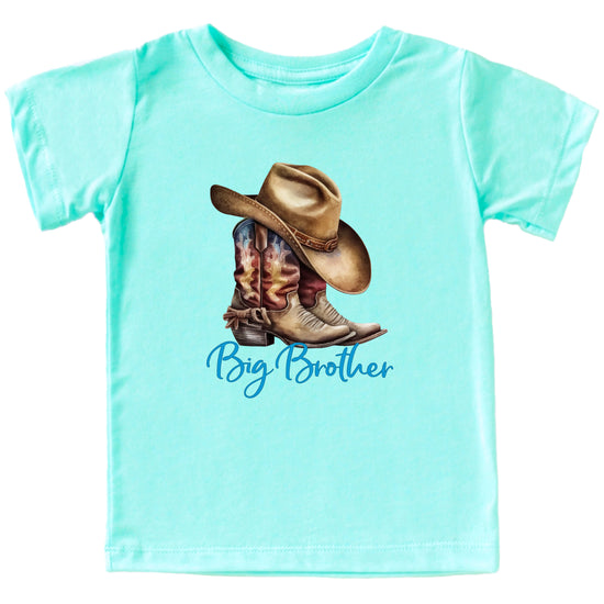 Big Brother Brown Boots Western sibling reveal tee - Chill view 3