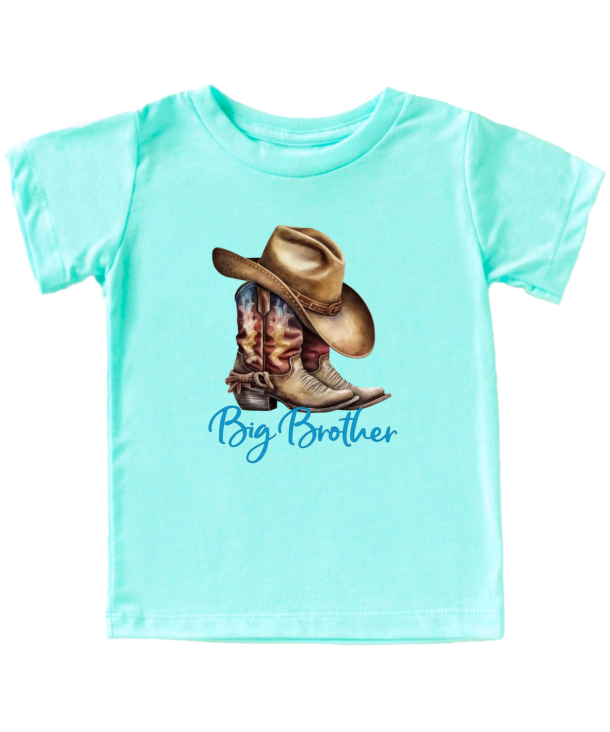 Big Brother Brown Boots Western sibling reveal tee - Chill view 3