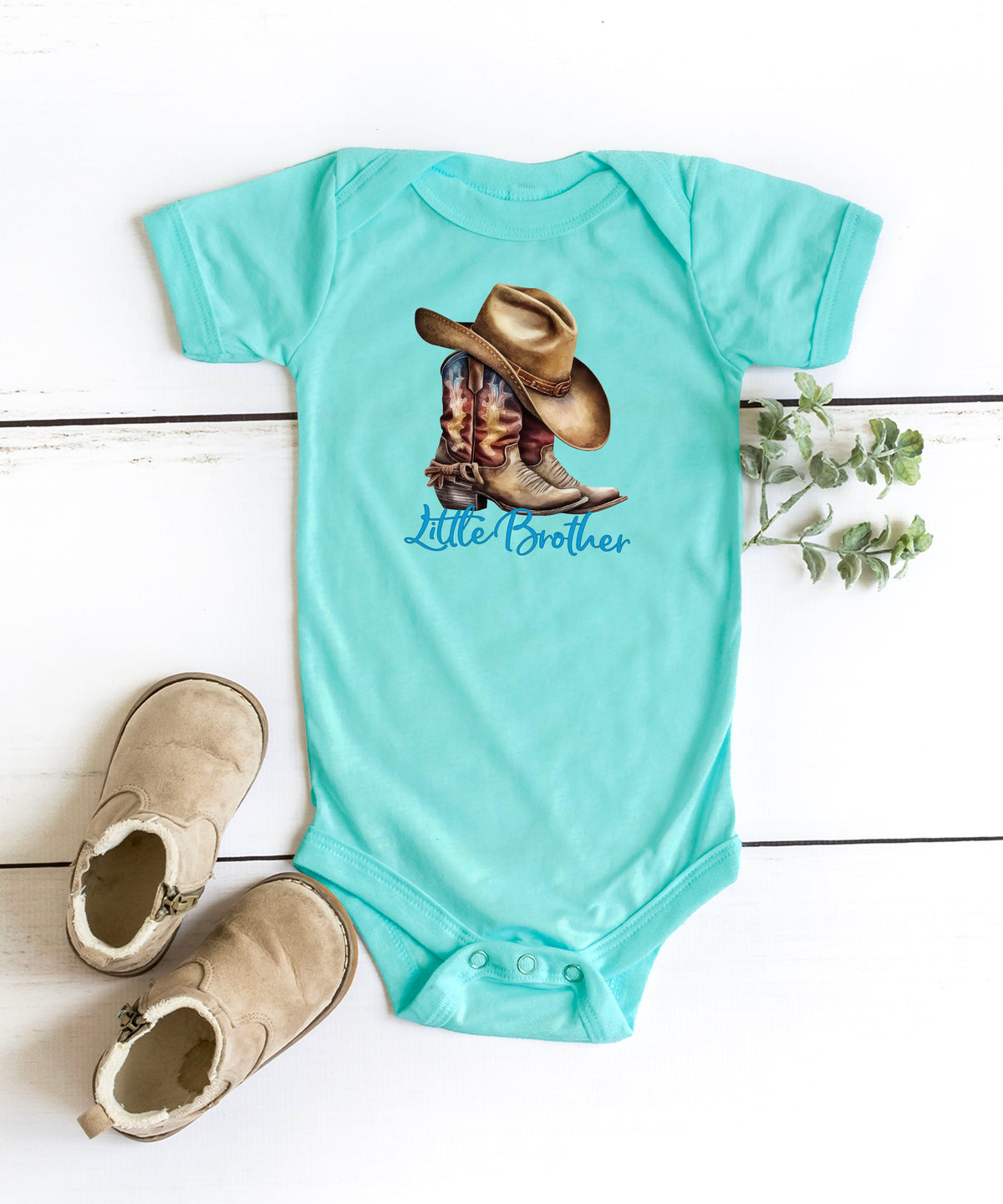 Little Brother Cowboy Boots Bodysuit - Chill 6