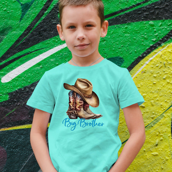 Big Brother Brown Boots Western sibling reveal tee - Chill view 6