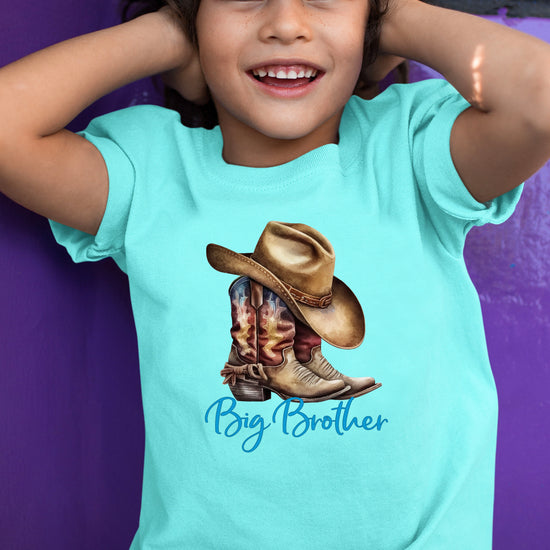 Big Brother Brown Boots Western sibling reveal tee - Chill view 7
