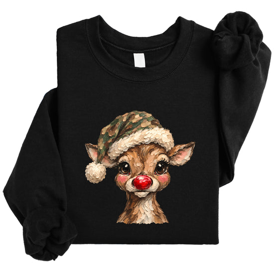 Camo reindeer Christmas sweatshirt for kids