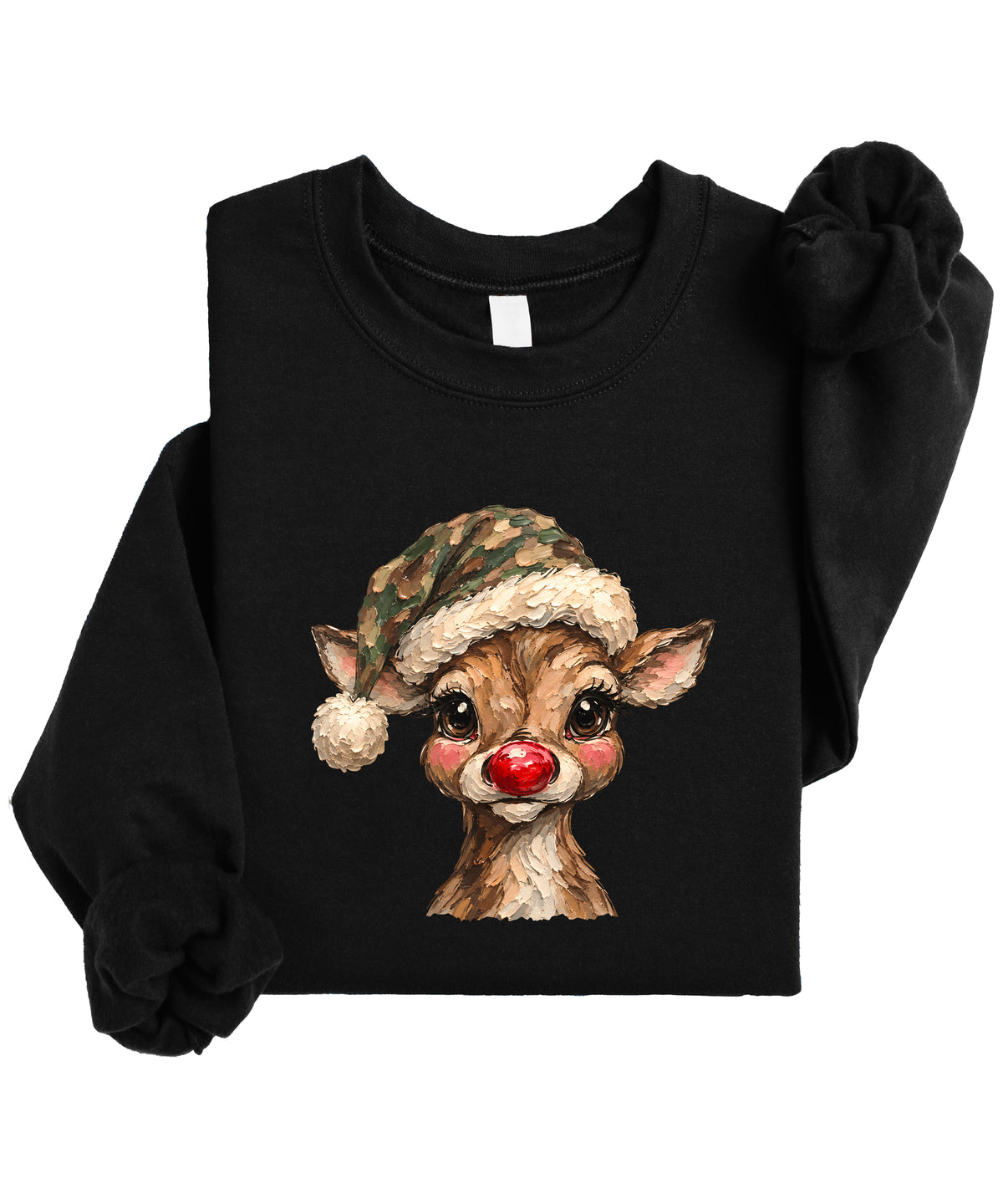 Camo reindeer Christmas sweatshirt for kids