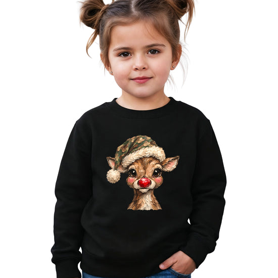 Camo reindeer Christmas sweatshirt for kids