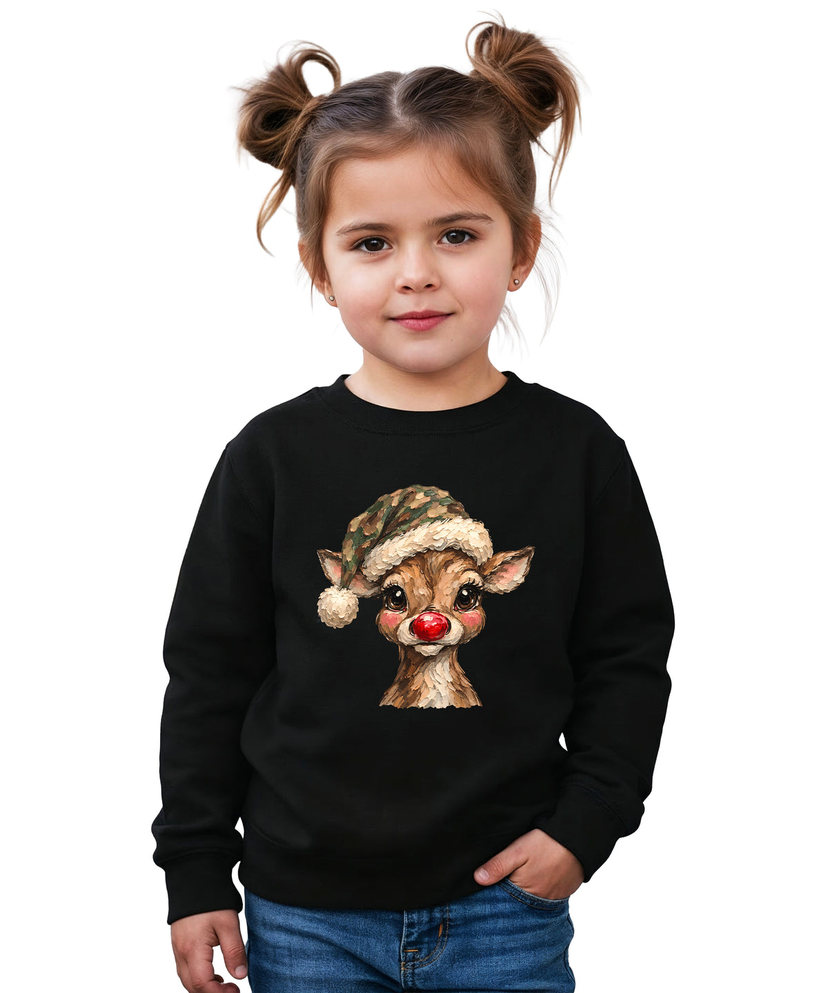 Camo reindeer Christmas sweatshirt for kids