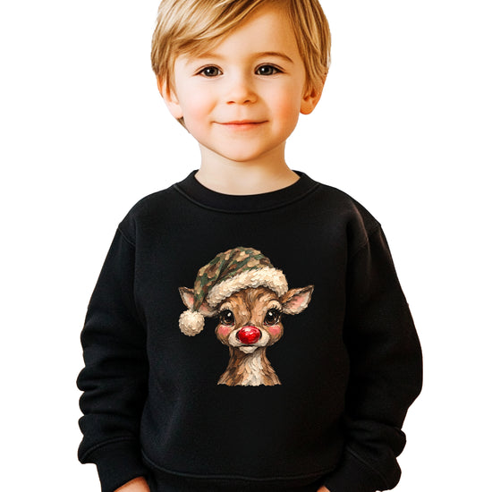 Camo reindeer Christmas sweatshirt for kids