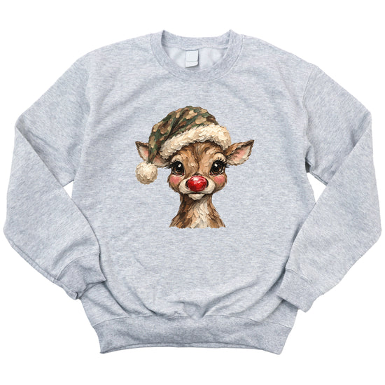 Camo reindeer Christmas sweatshirt for kids