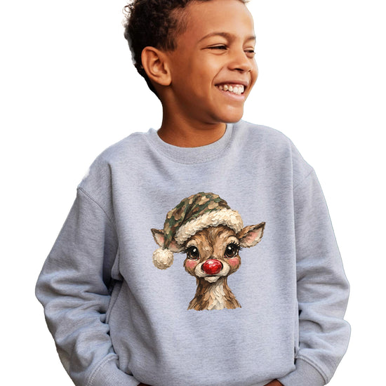 Camo reindeer Christmas sweatshirt for kids