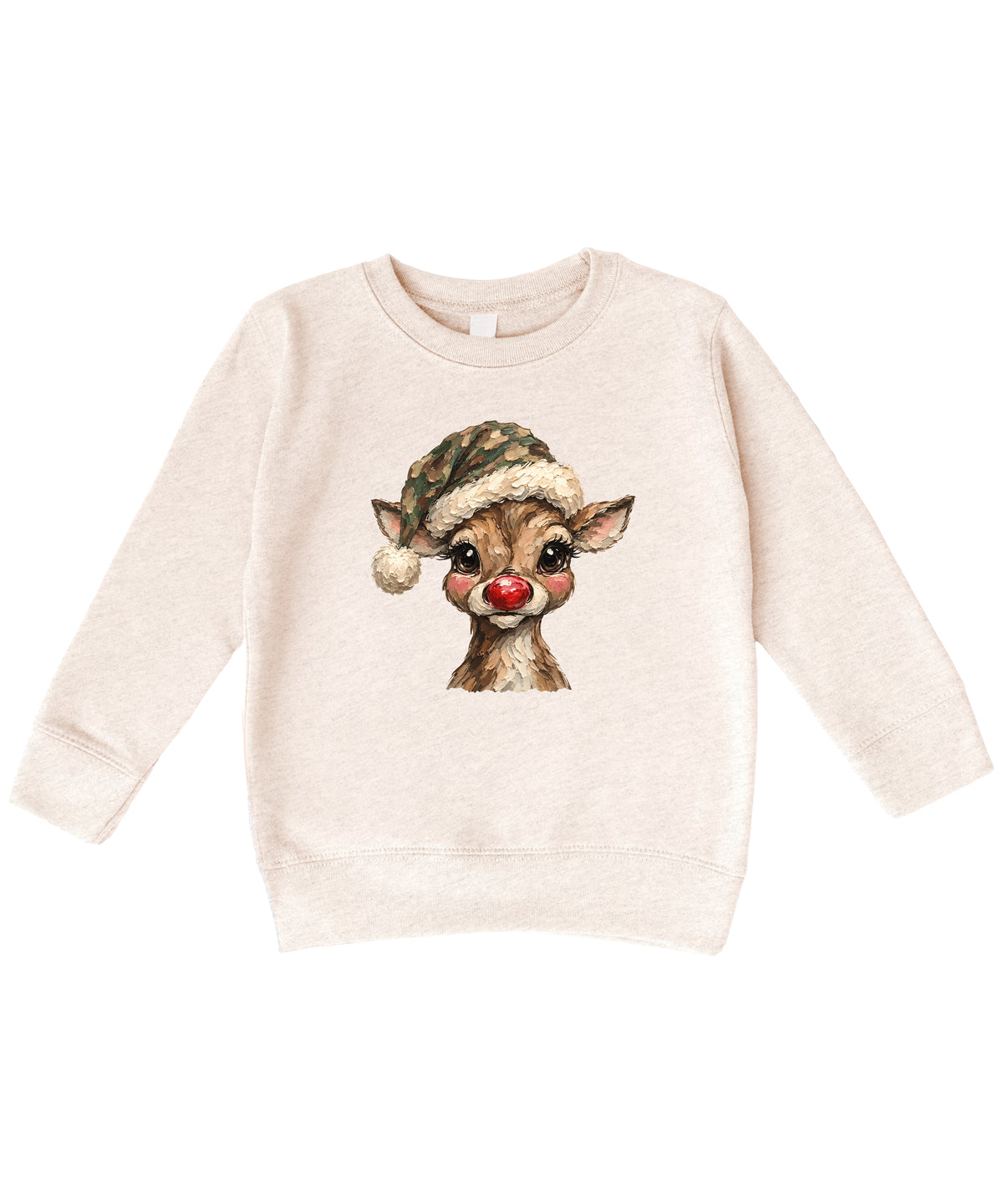 Camo reindeer Christmas sweatshirt for kids