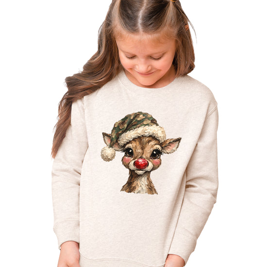 Camo reindeer Christmas sweatshirt for kids