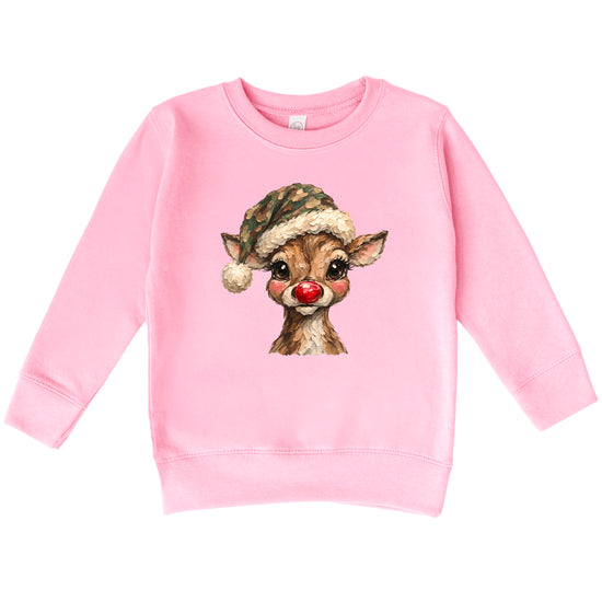 Camo reindeer Christmas sweatshirt for kids