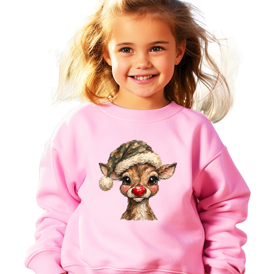 Camo reindeer Christmas sweatshirt for kids
