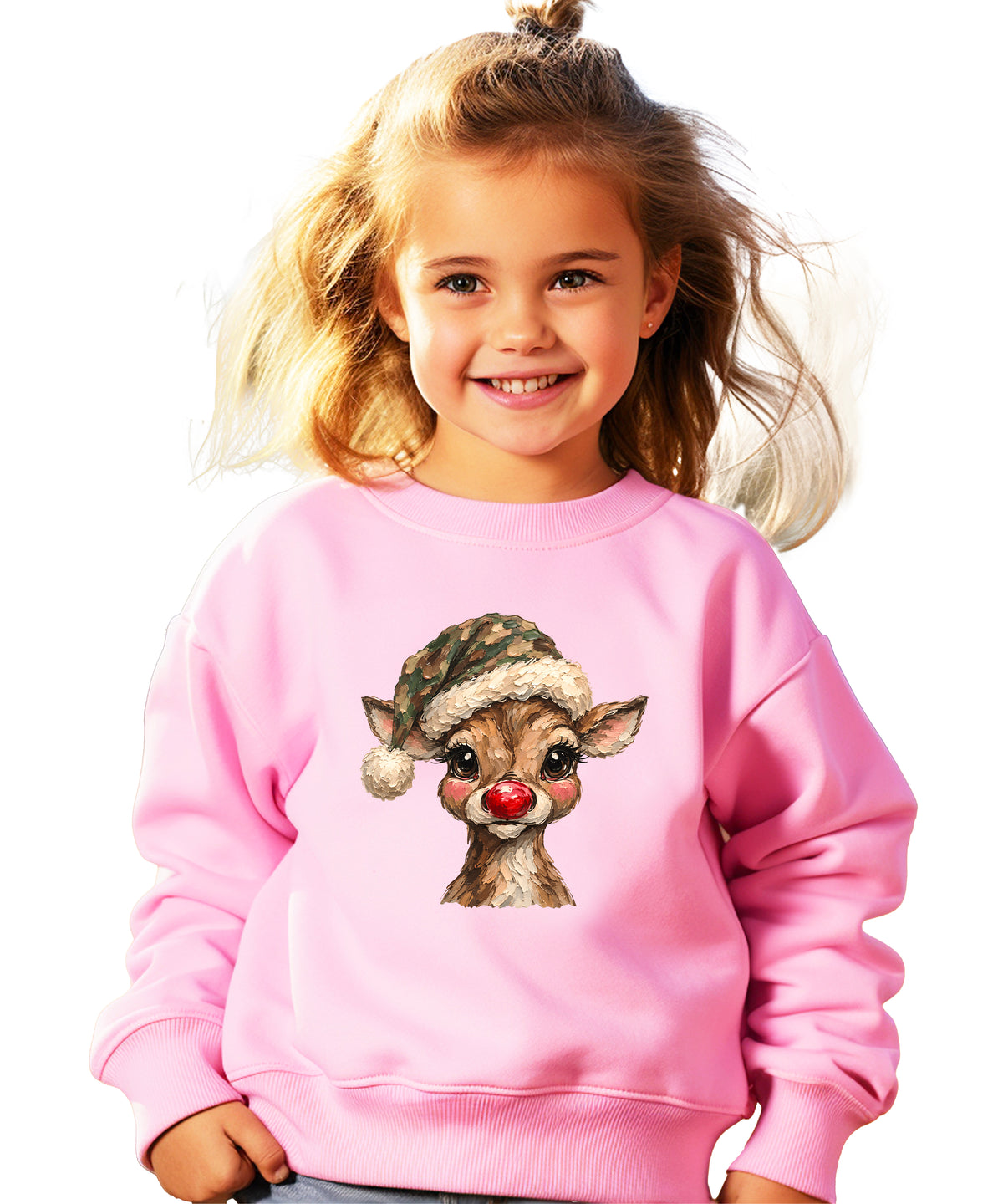 Camo reindeer Christmas sweatshirt for kids