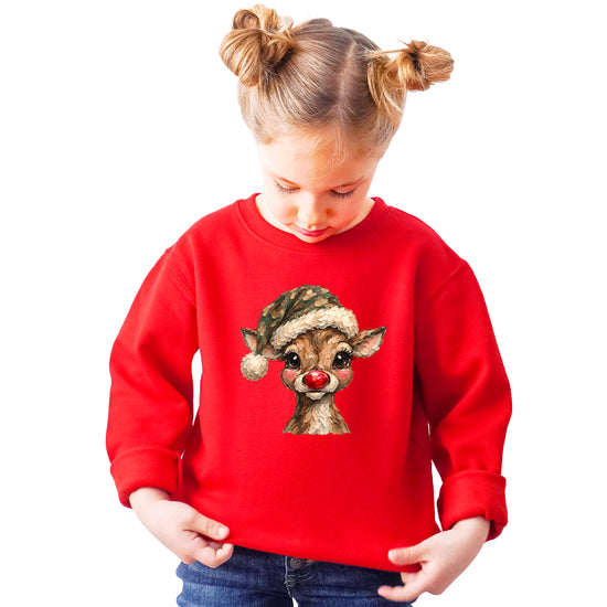 Camo reindeer Christmas sweatshirt for kids