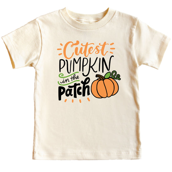 Cutest Pumpkin in the Patch Natural shirt front view