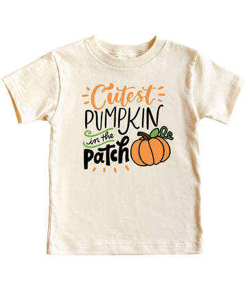 Cutest Pumpkin in the Patch Natural shirt front view