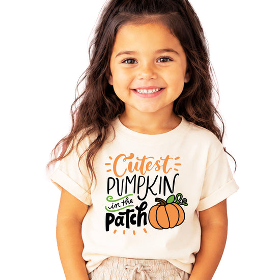Cutest Pumpkin in the Patch Natural shirt detail view