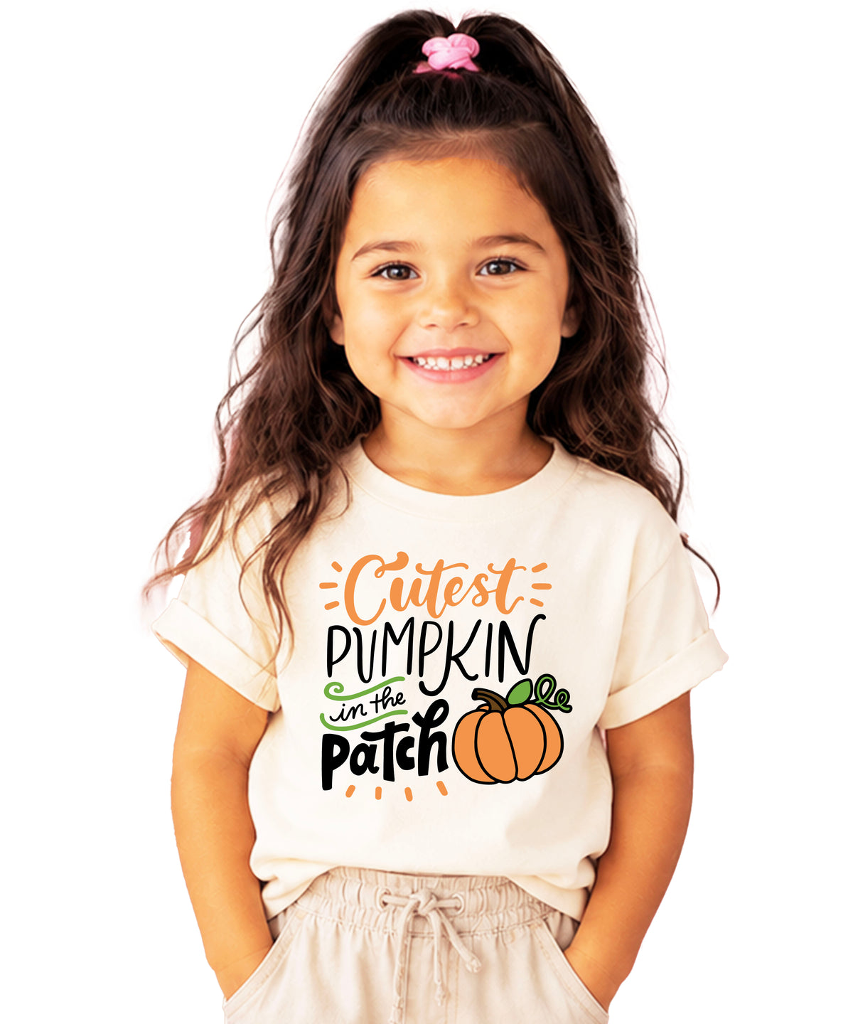 Cutest Pumpkin in the Patch Natural shirt detail view