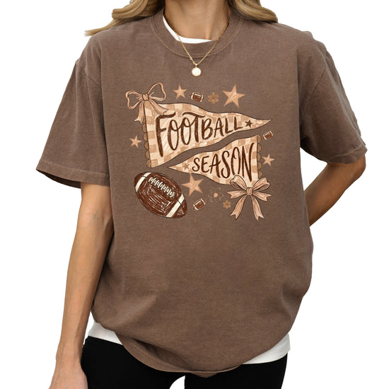 Olive Loves Apple Football Season game day tee - Espresso Shirt - view 1