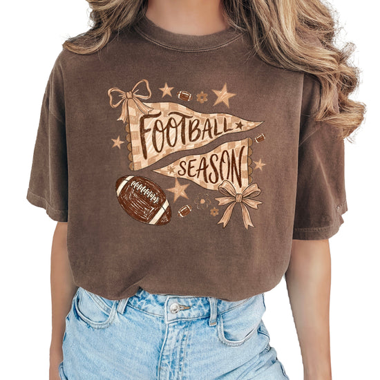 Olive Loves Apple Football Season game day tee - Espresso Shirt - view 2