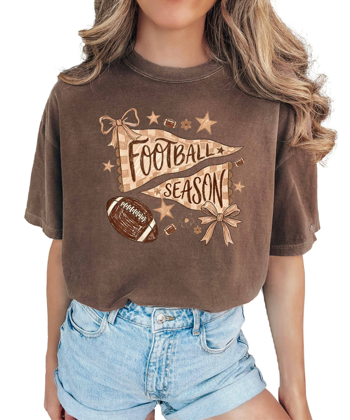 Olive Loves Apple Football Season game day tee - Espresso Shirt - view 2