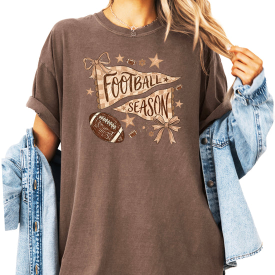 Olive Loves Apple Football Season game day tee - Espresso Shirt - view 3