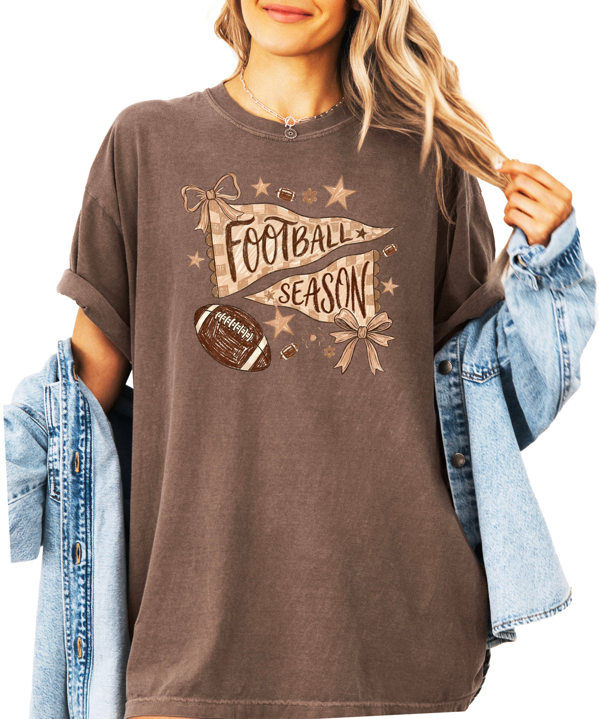 Olive Loves Apple Football Season game day tee - Espresso Shirt - view 3