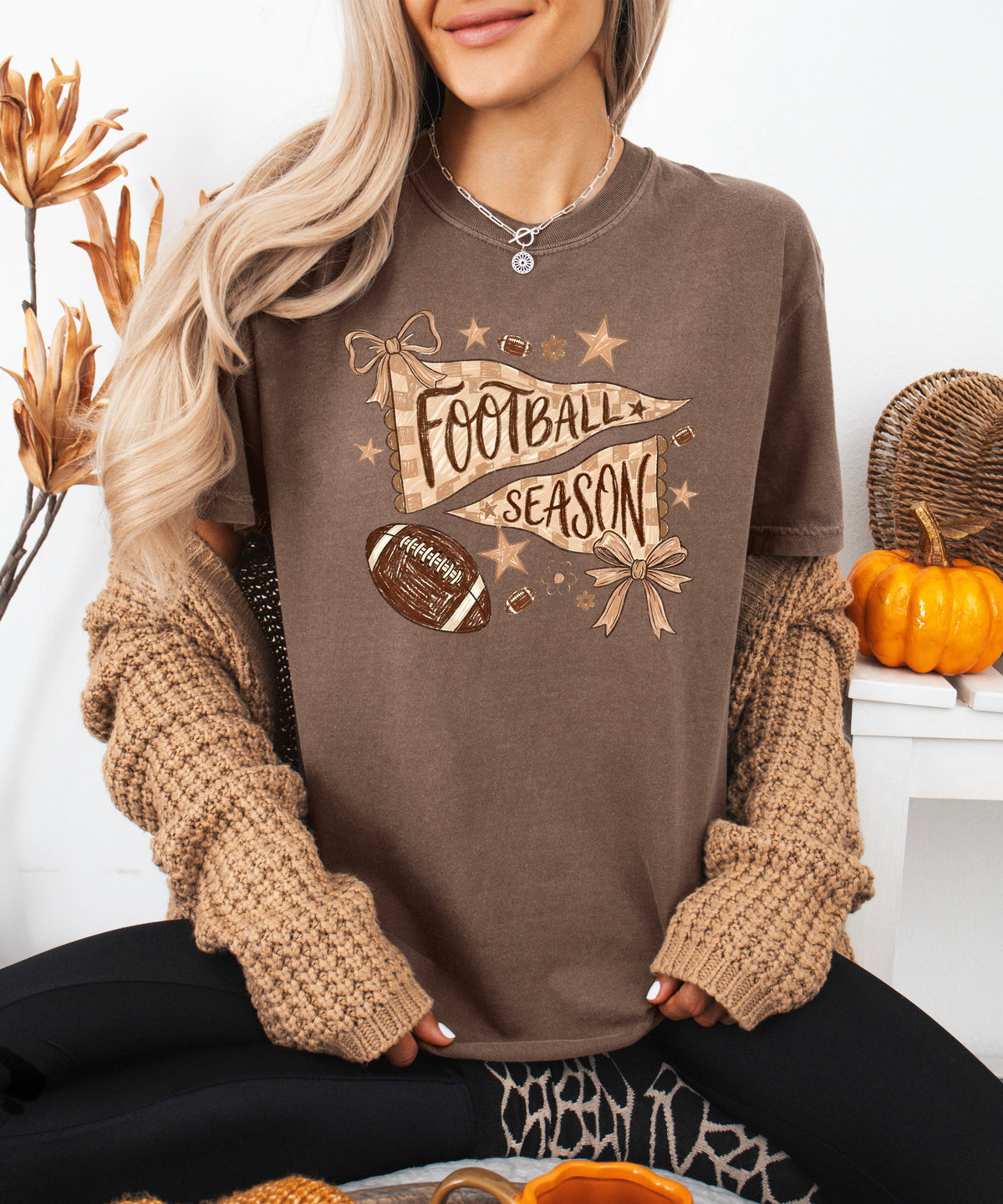 Olive Loves Apple Football Season game day tee - Espresso Shirt - view 5