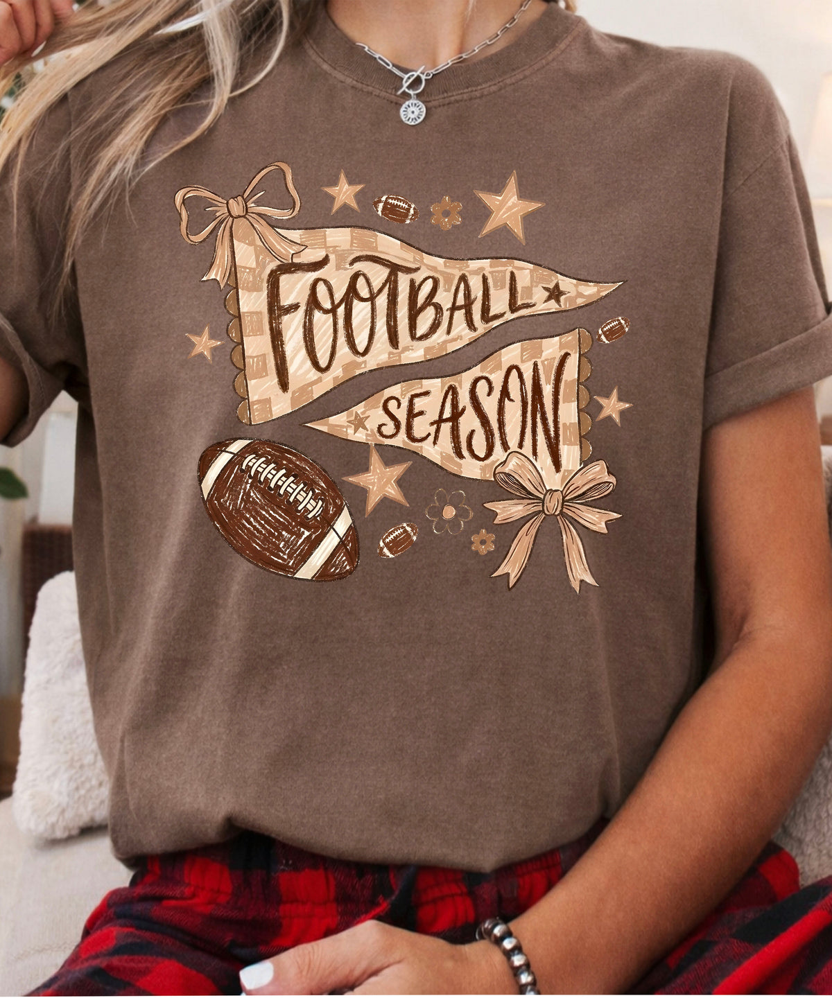 Olive Loves Apple Football Season game day tee - Espresso Shirt - view 6