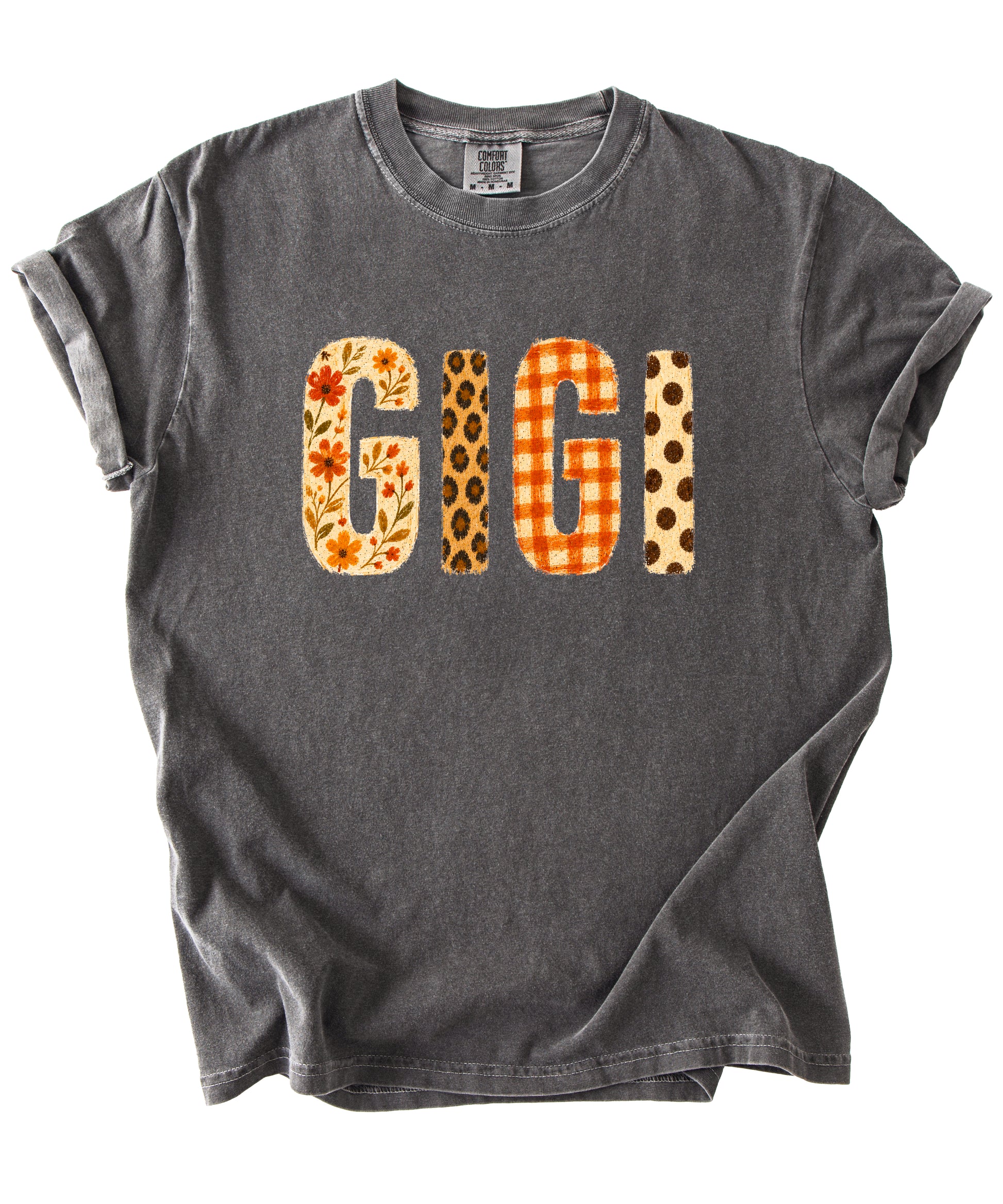 Fall Floral Mama Nana Gigi grandma graphic tee, Gigi - Pepper Shirt, view 2