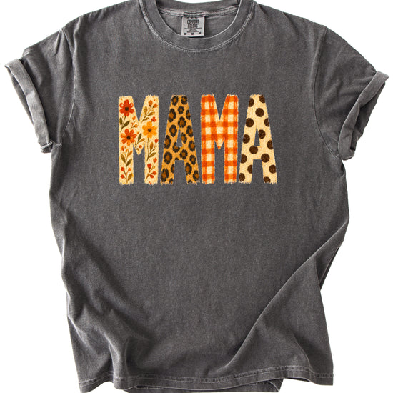 Fall Floral Mama Nana Gigi grandma graphic tee, Mama - Pepper Shirt, view 2