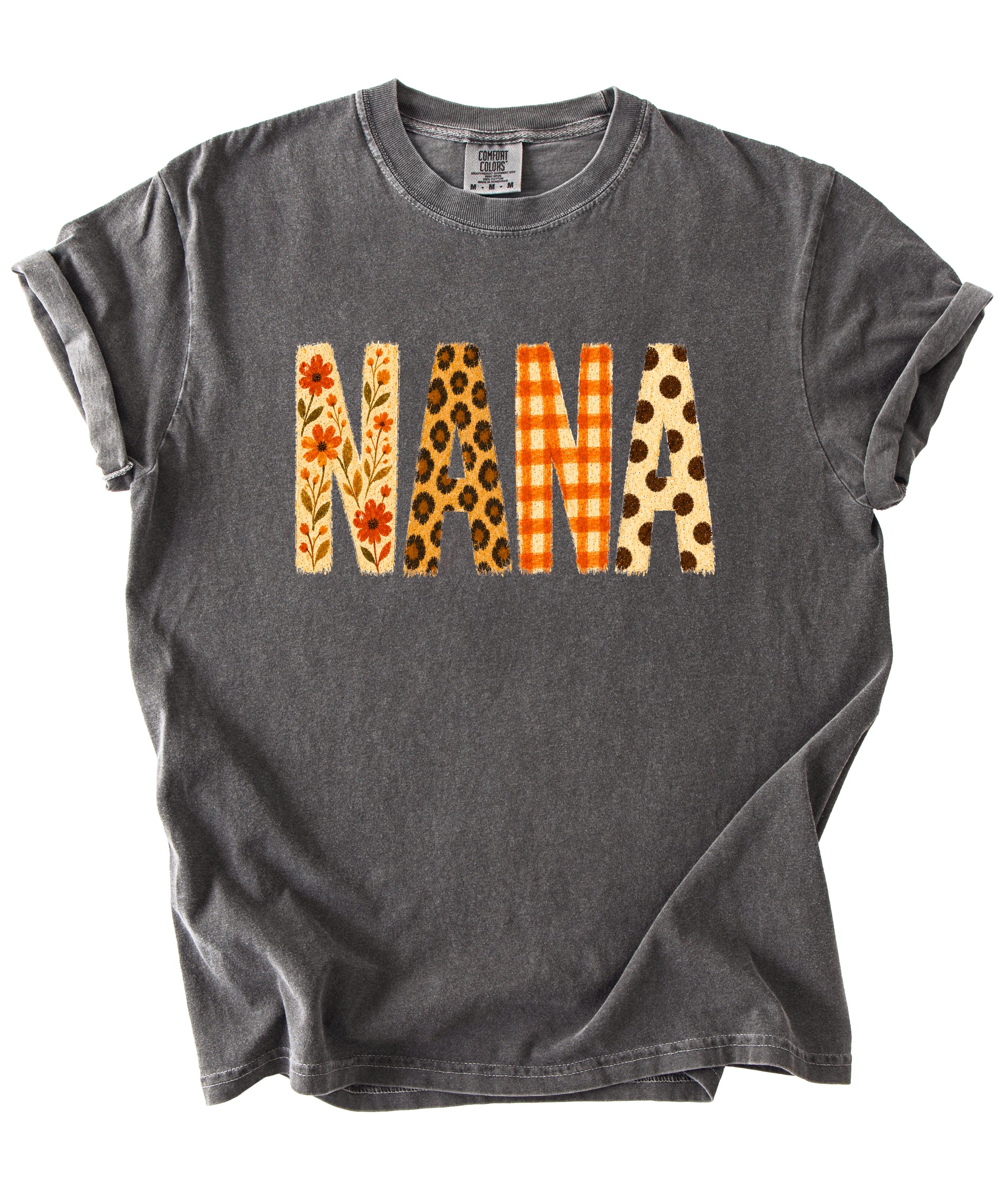 Fall Floral Mama Nana Gigi grandma graphic tee, Nana - Pepper Shirt, view 2