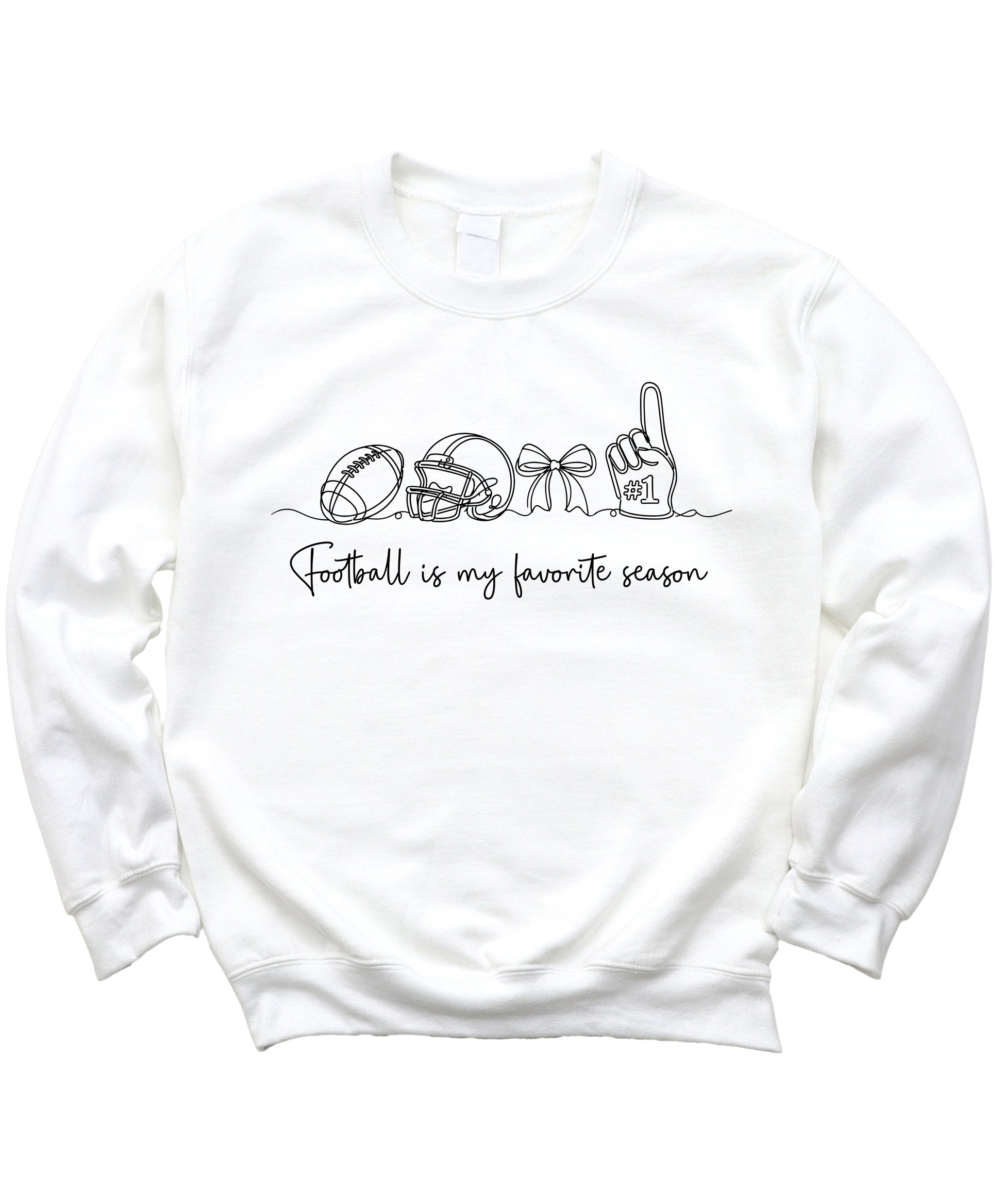 Football is My Favorite Season White crewneck sweatshirt, view 7