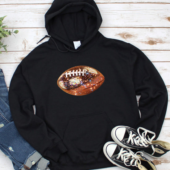 Glitter Football Hoodie - Black - 3