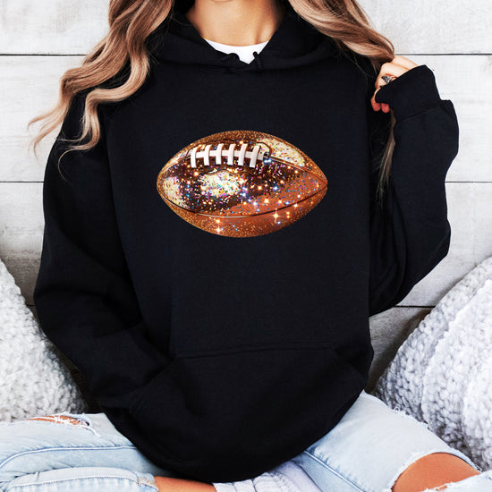 Glitter Football Hoodie - Black - 6