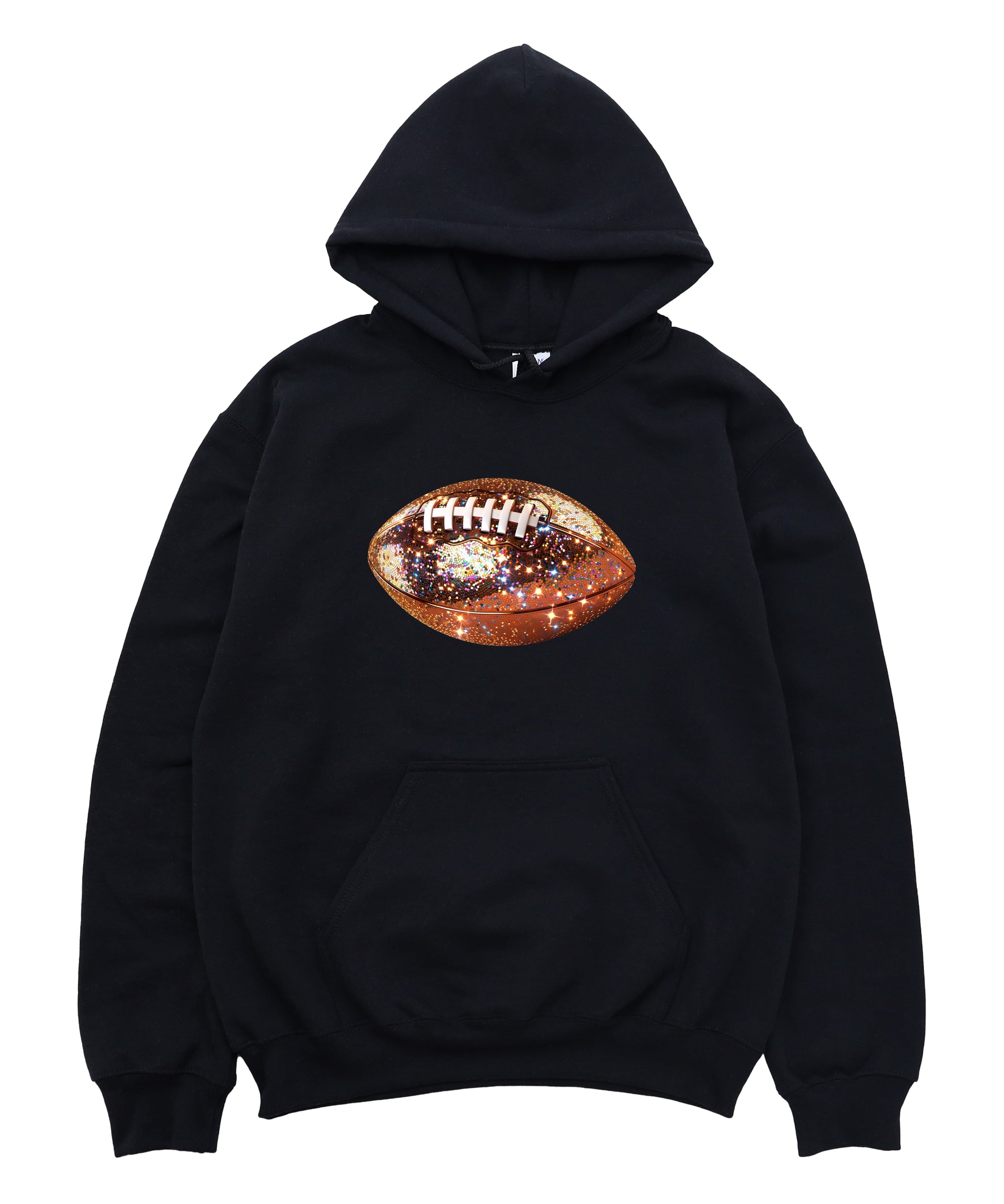 Glitter Football Hoodie - Black - 7