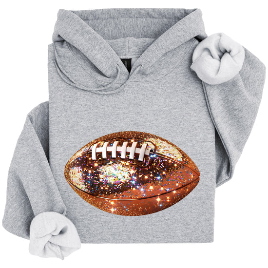 Glitter Football Hoodie - Gray - 3