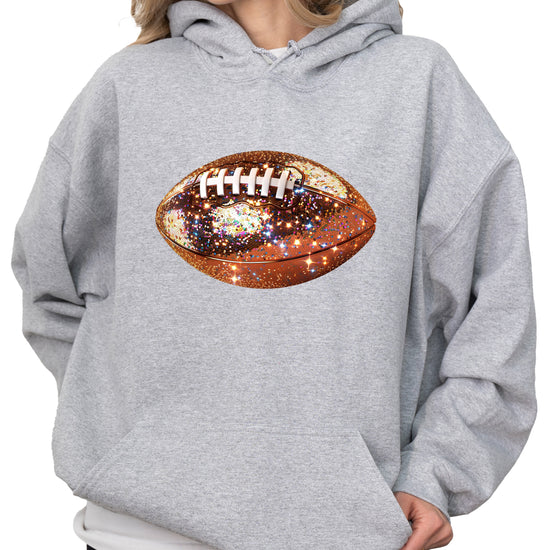 Glitter Football Hoodie - Gray - 4