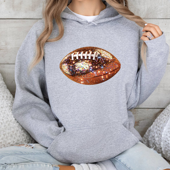 Glitter Football Hoodie - Gray - 5