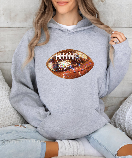 Glitter Football Hoodie - Gray - 5