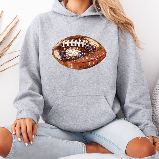 Glitter Football Hoodie - Gray - 6
