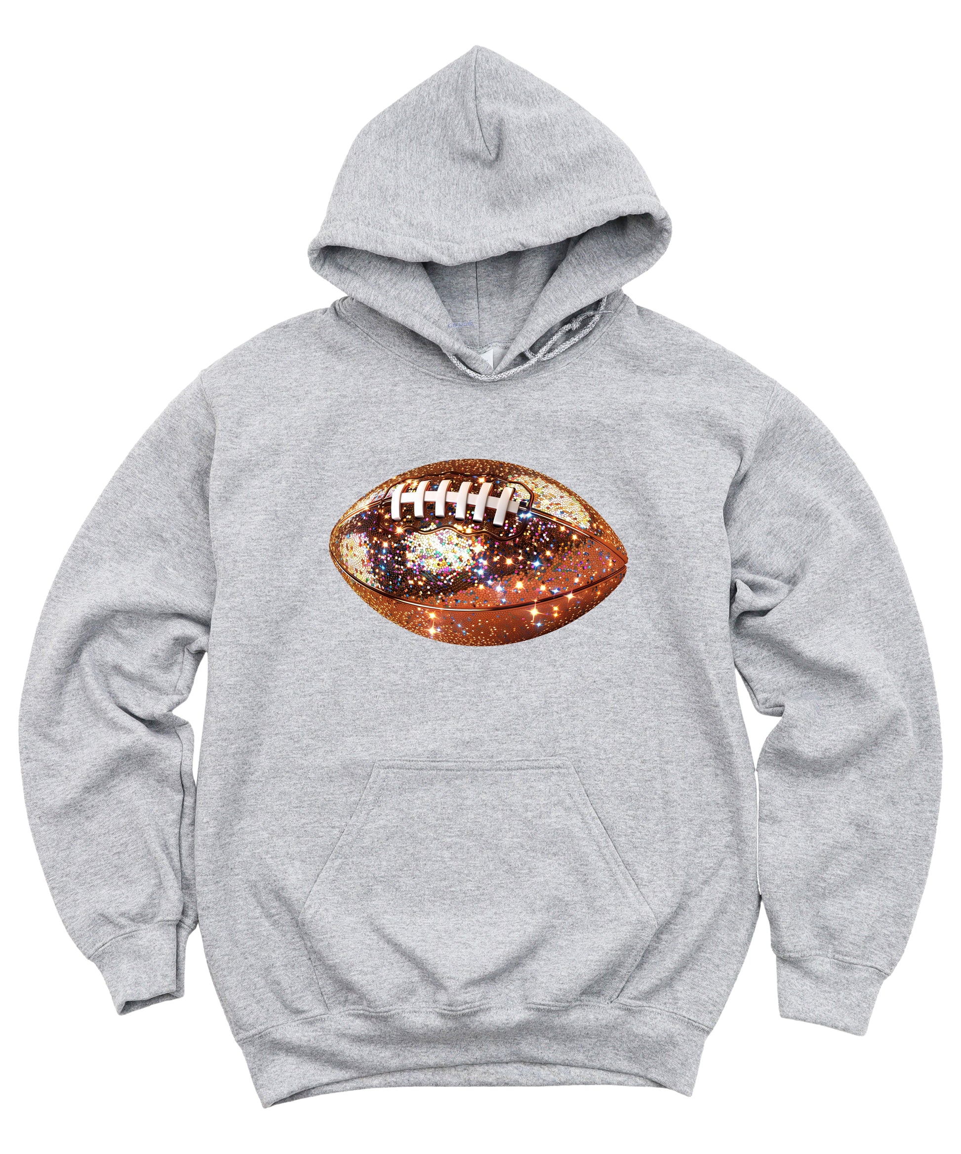 Glitter Football Hoodie - Gray - 7