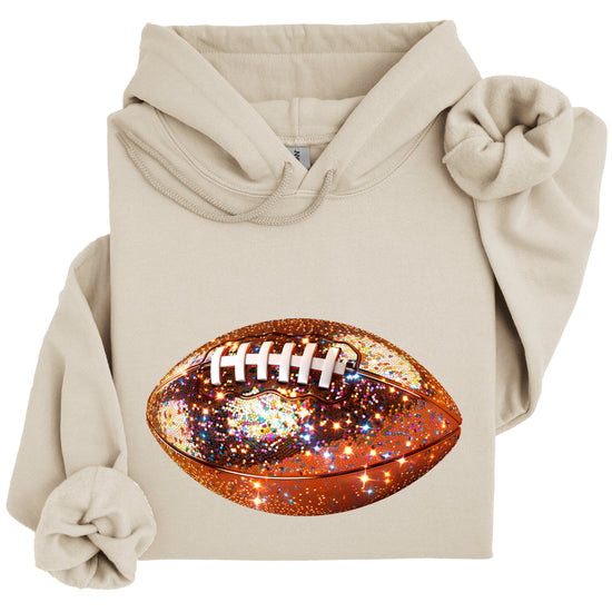 Glitter Football Hoodie - Sand - 3