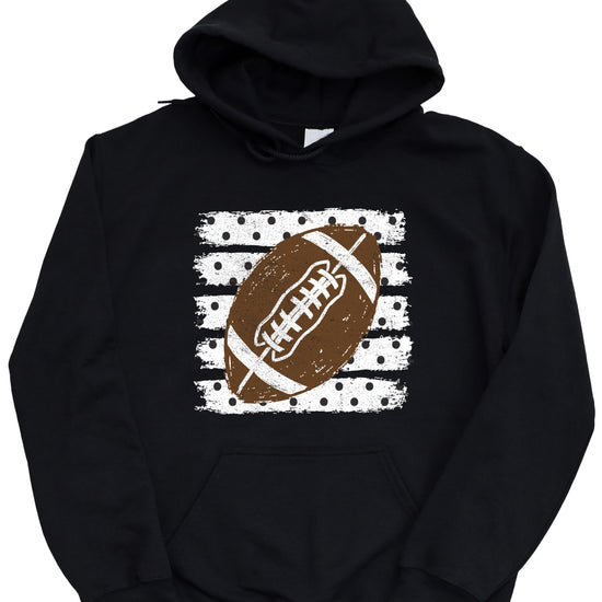 Football polka dot hoodie in Black, detail view