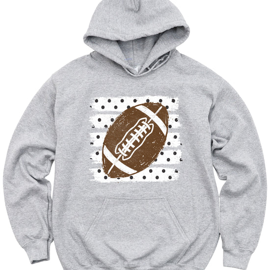 Football polka dot hoodie in Gray, detail view