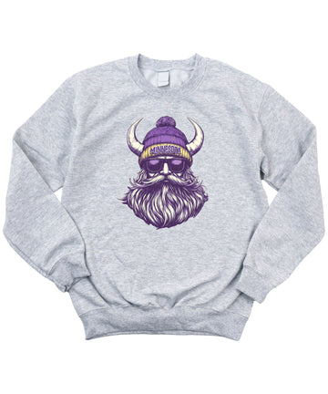 Vikings Team Spirit Sweatshirt for Adults, Youth & Toddlers - Game Day Crewneck