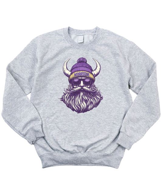 Vikings Team Spirit Sweatshirt for Adults, Youth & Toddlers - Game Day Crewneck