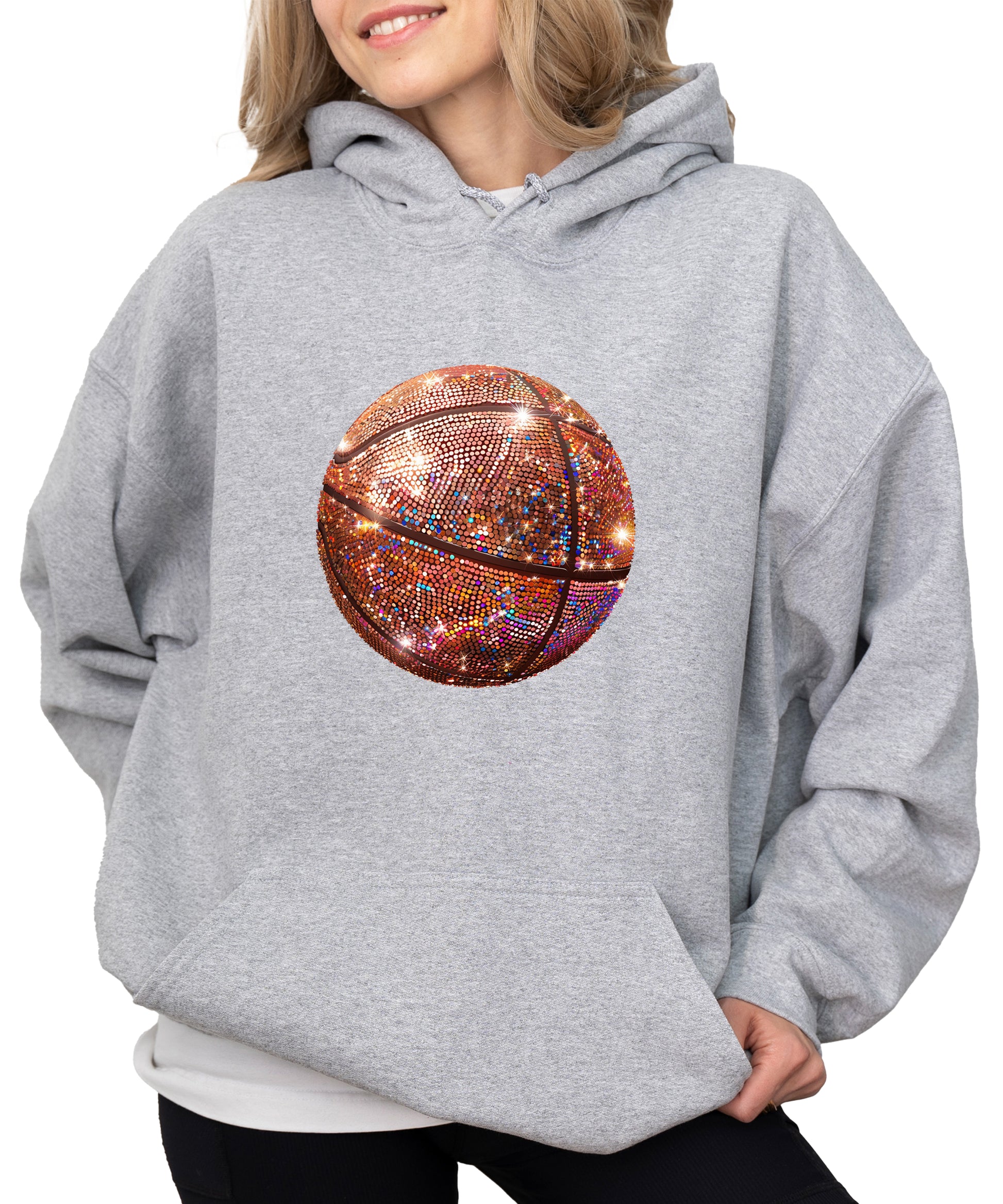 Glitter basketball hoodie in Gray - view 1
