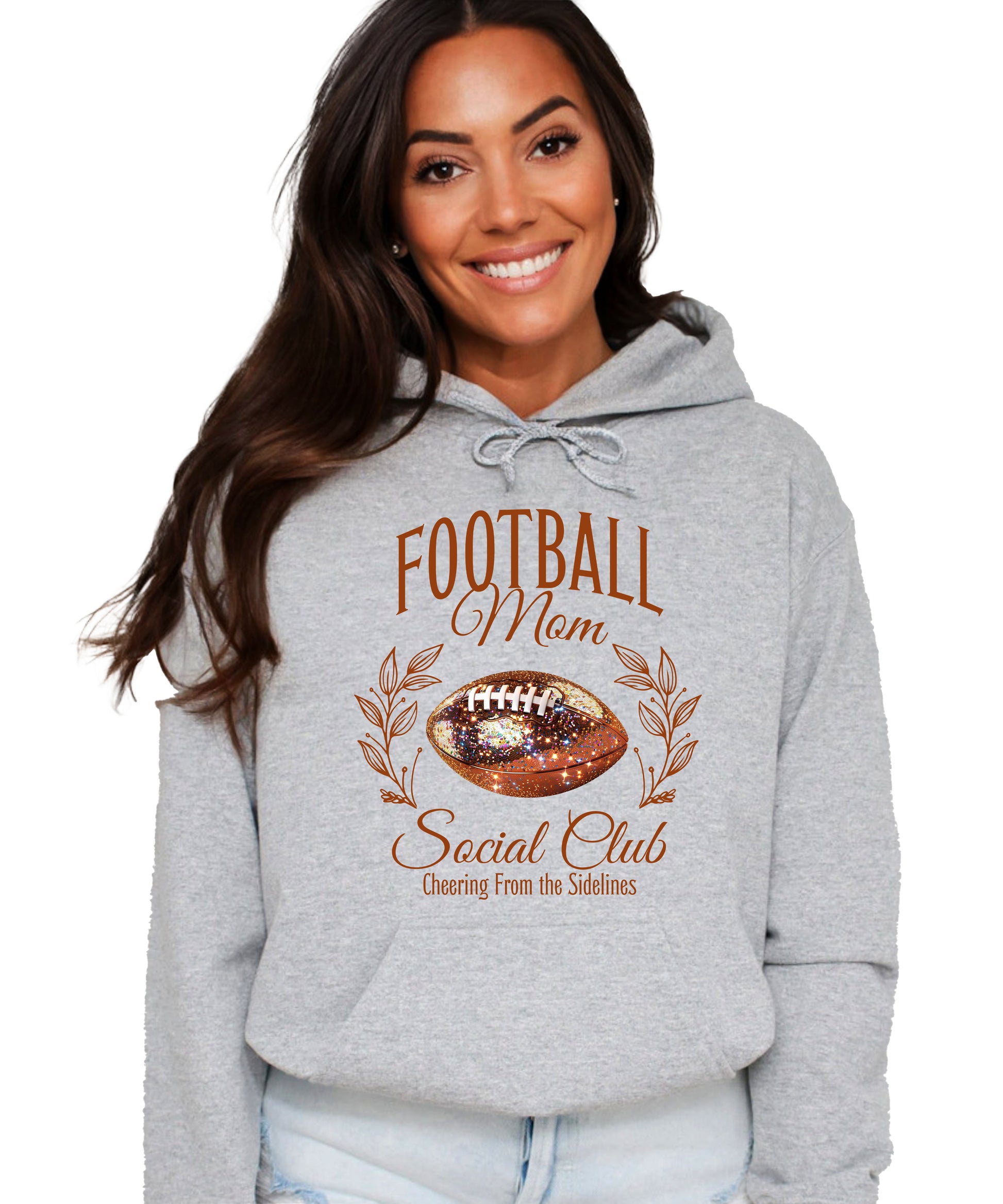 Football Mom Social Club hoodie in Gray - view 1