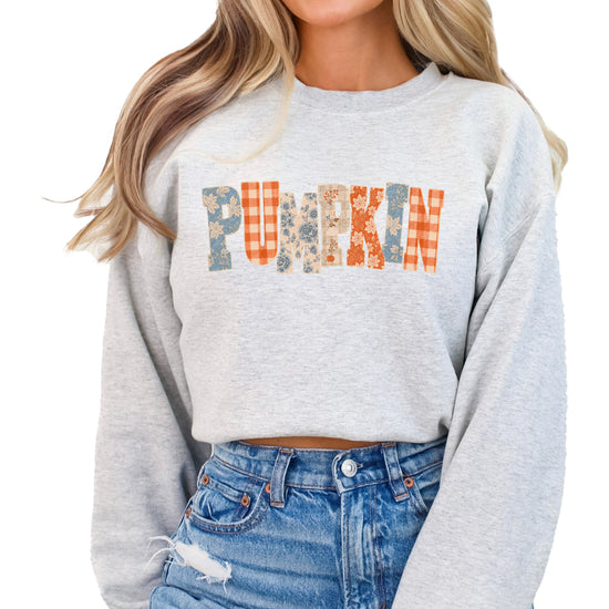 Pumpkin Patch Fall Sweatshirt Gray Sweatshirt view 1